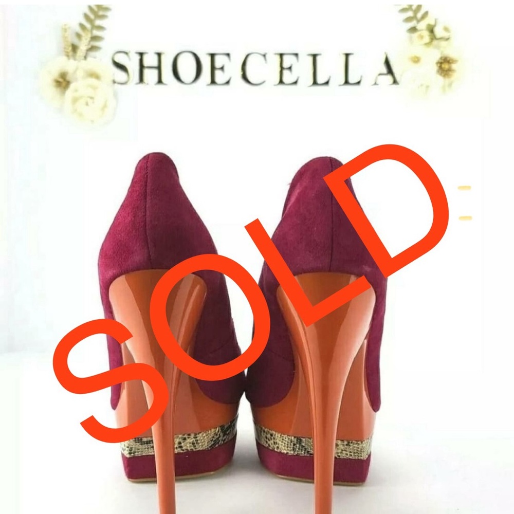 Bakers Taryn Platform Heels Pink/Orange 9